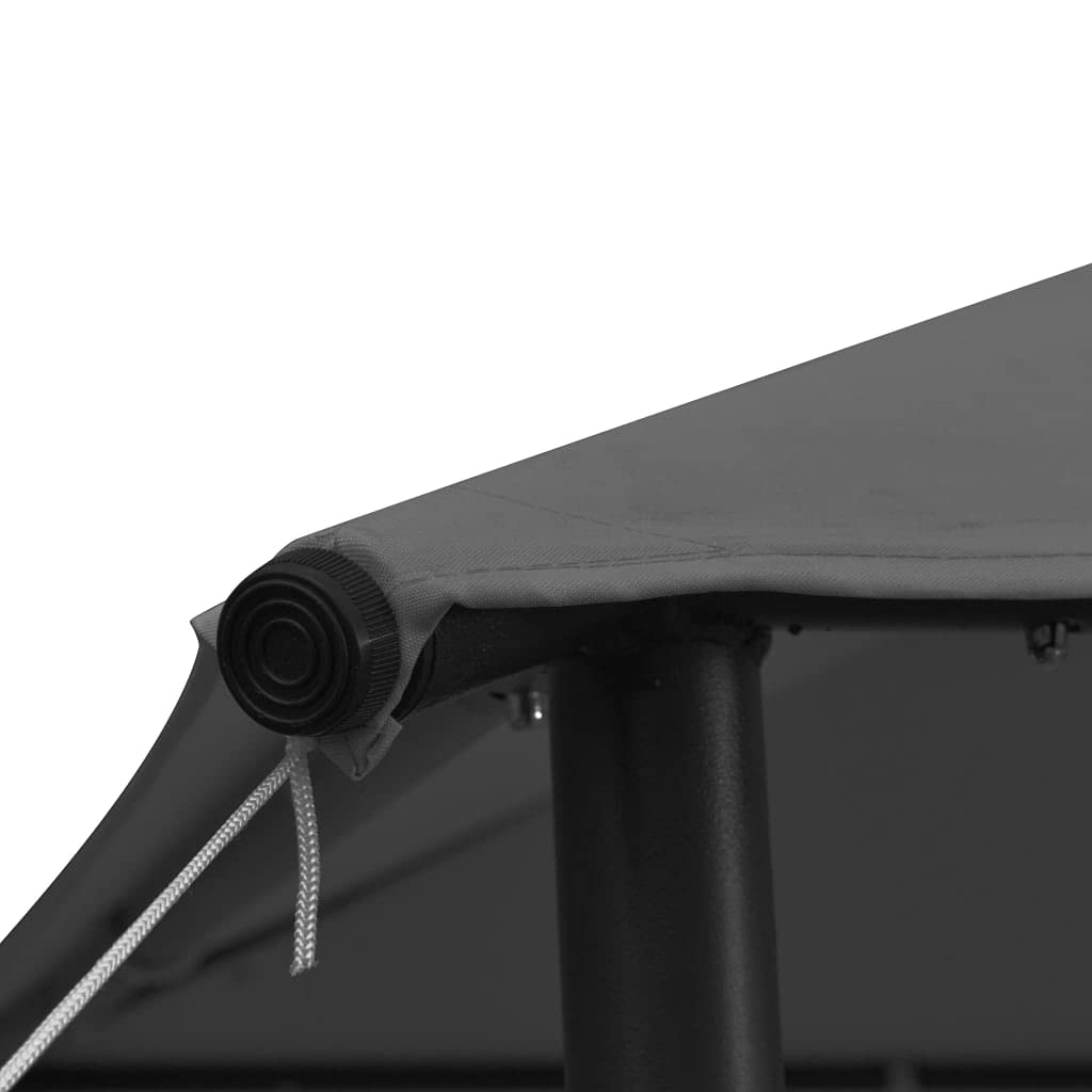 Gazebo 118.1"x118.1" Anthracite Fabric and Steel B240135
