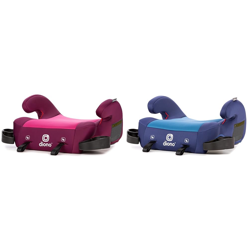 Backless Belt-Positioning Booster Car Seat, 1 Pink & 1 Blue, 40-120 lbs T73702