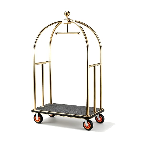 73" Luggage Cart with Garment Rail, 1300LB Capacity U90584