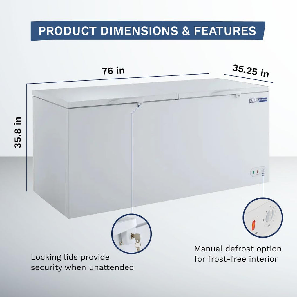 White 30 Cu Ft Chest Freezer H95130