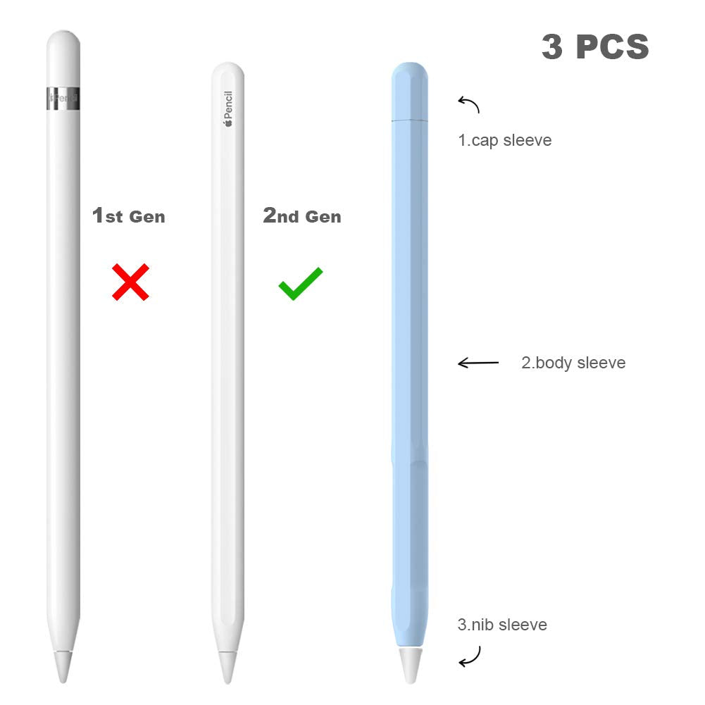 Blue Apple Pencil Case with Nib Cover C6822