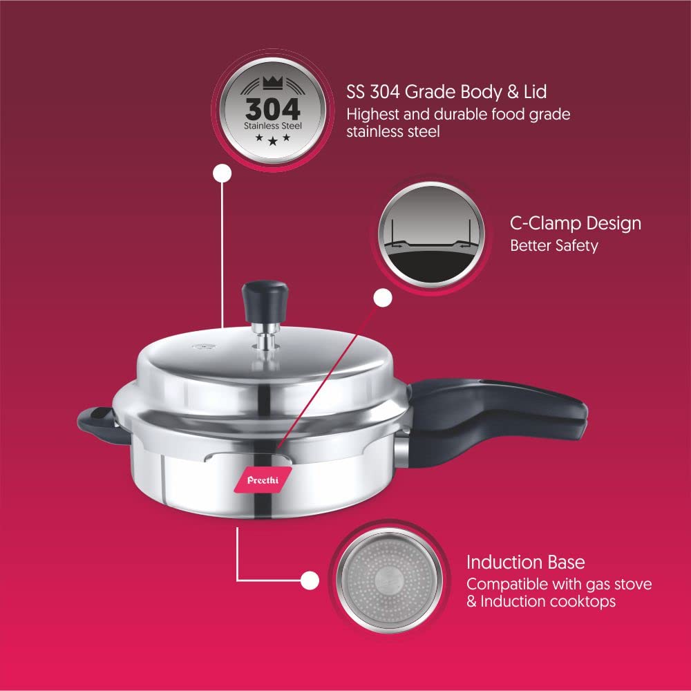Stainless Steel Pressure Pan, 3 Litres Y851