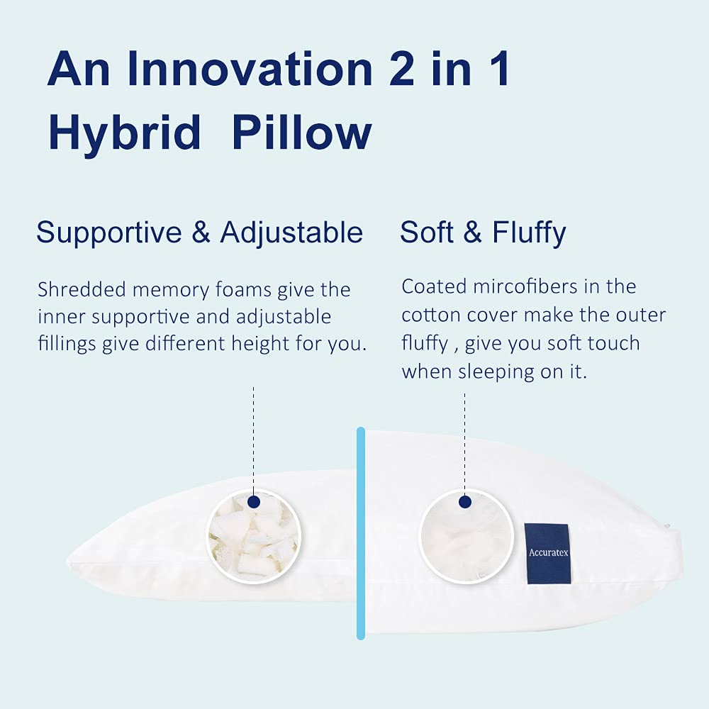 King Size Set of 2 Adjustable Hybrid Pillow K522903