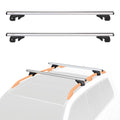 Black/Silver Cross Rail Roof Rack, 52 inches, Pack of 2 D6079