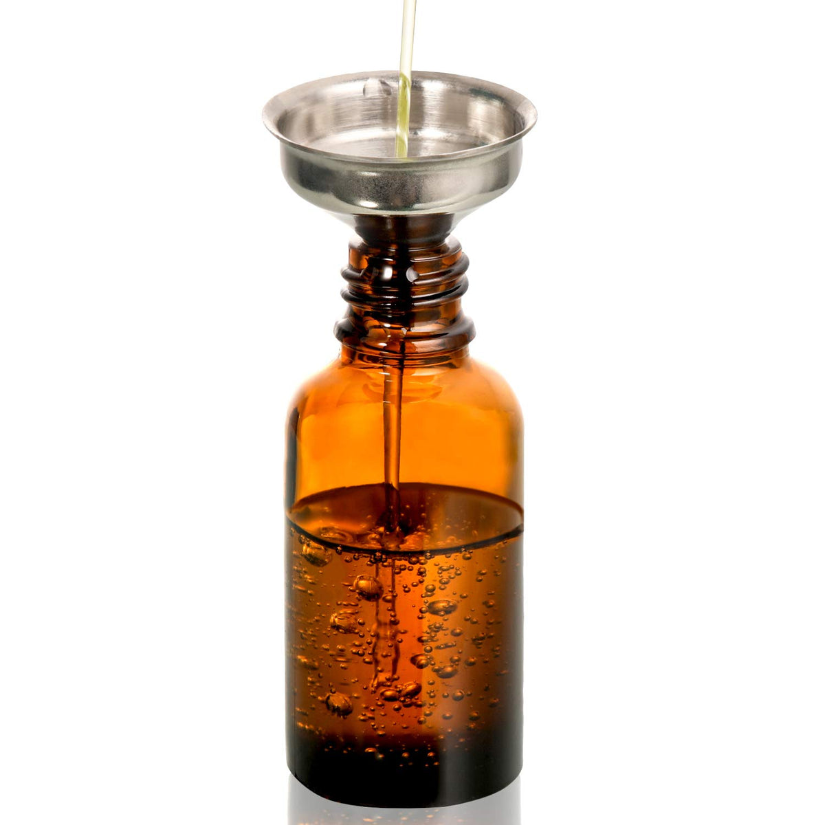 2 oz Amber Glass Dropper Bottle with Funnels P904161