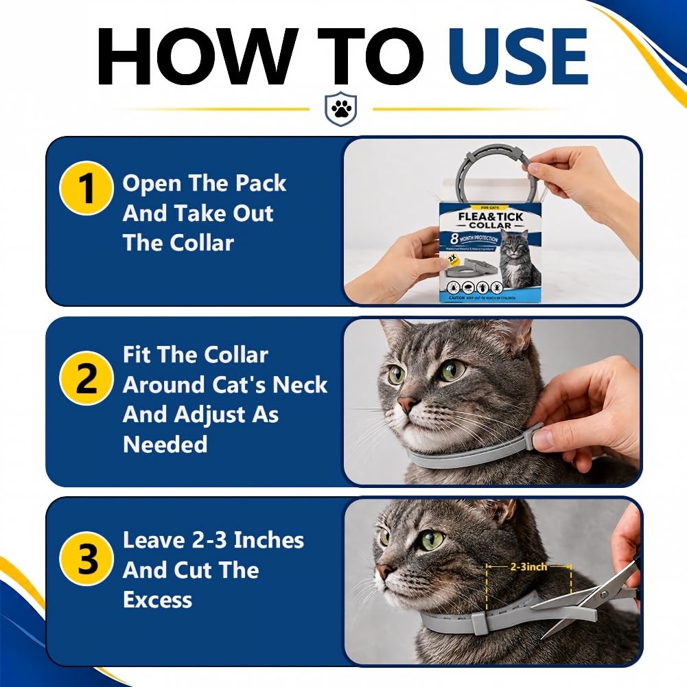 Flea & Tick Collar for Cats 4 Pack G2533