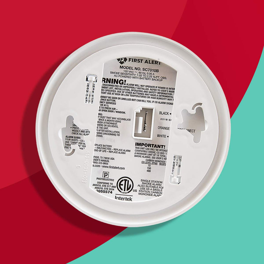Hardwired Smoke and Carbon Monoxide Detector with Battery Backup, 3-Pack T32859