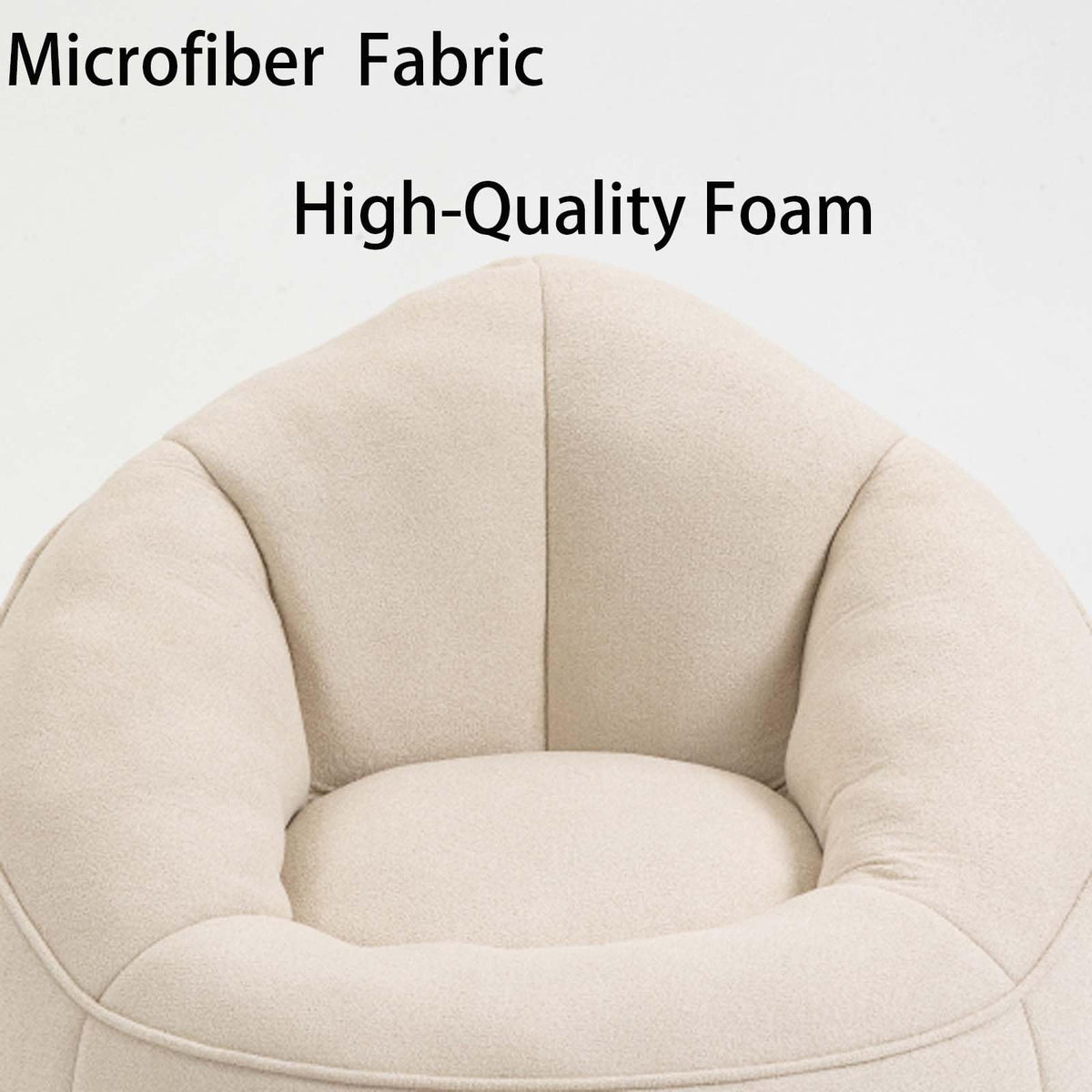 Microfiber Memory Foam Bean Bag Chair with Ottoman K451940
