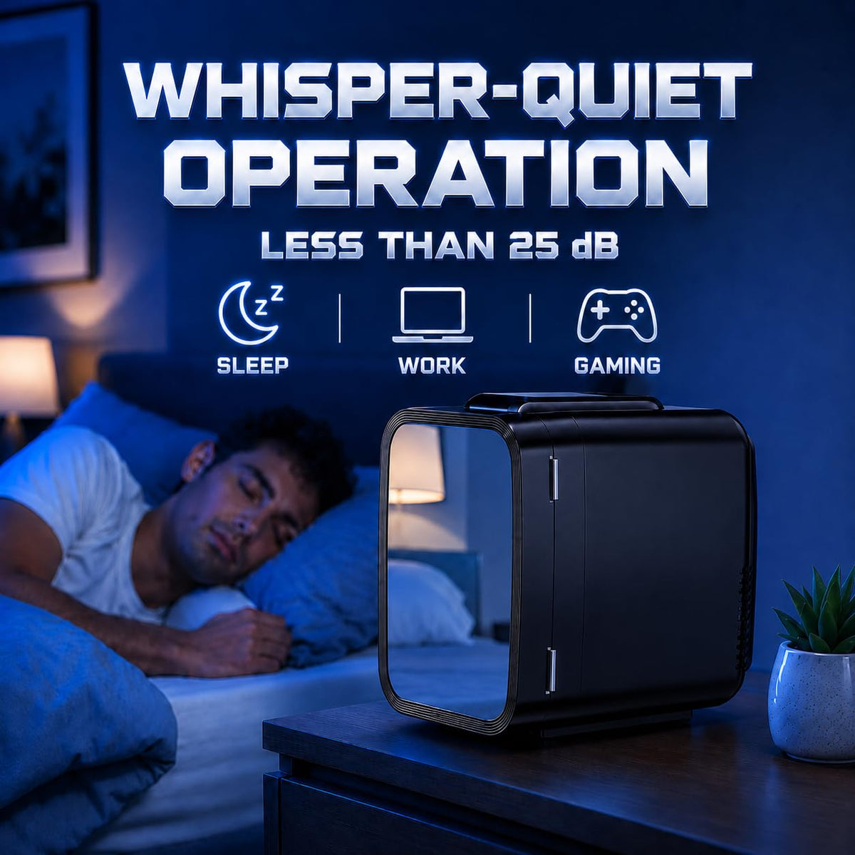 Mini Fridge with 7 Gaming Lights Modes S920