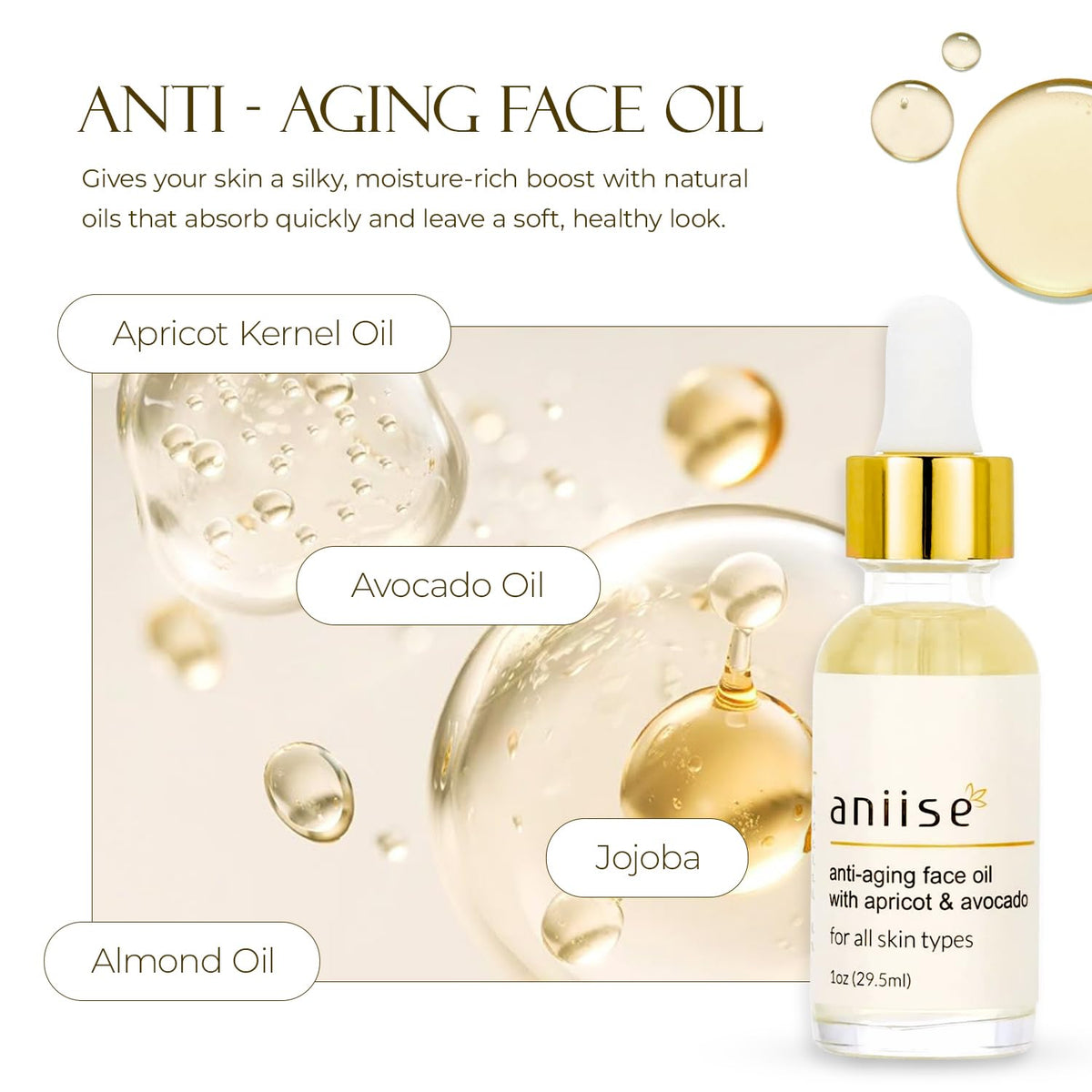Moisturizing Face Oil with Apricot and Avocado 1 oz Y685