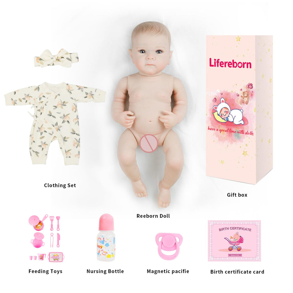 20 Inch Soft Vinyl Poseable Reborn Baby Dolls V824408