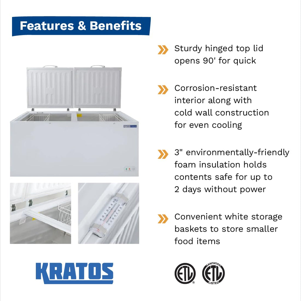 White 30 Cu Ft Chest Freezer H95130