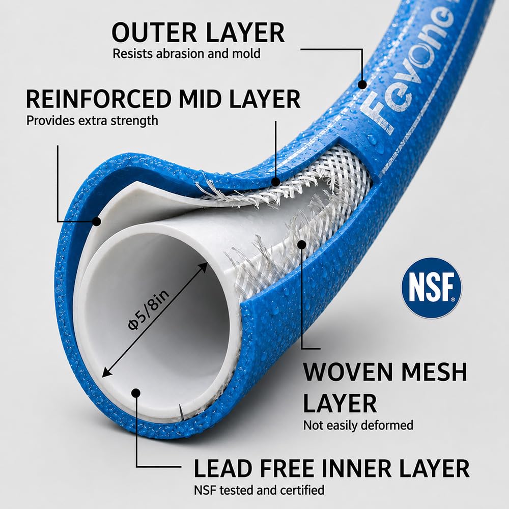 Garden Hose 100 ft Heavy Duty F7014