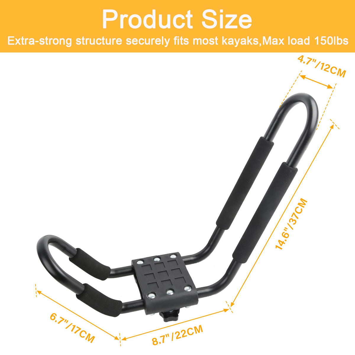 2 Pairs J-Bar Kayak Roof Rack Set of 4 W872246