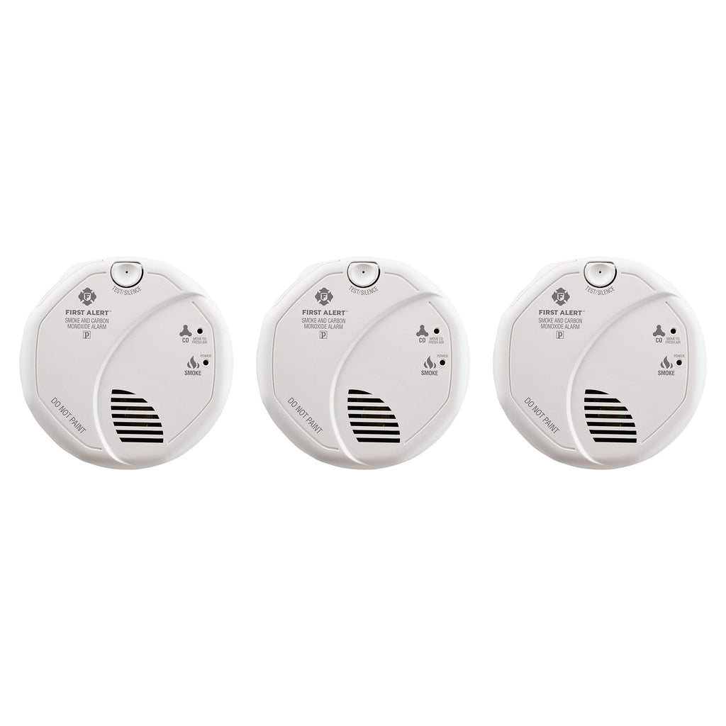 Hardwired Smoke and Carbon Monoxide Detector with Battery Backup, 3-Pack T32859