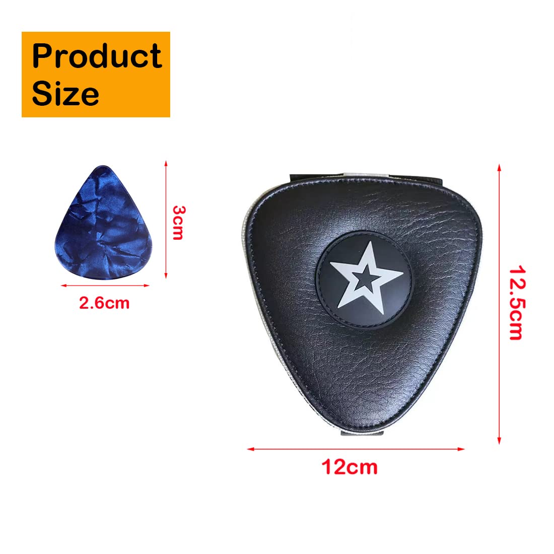 Guitar Pick Holder Case Bag with 24pcs Colorful Picks R395258