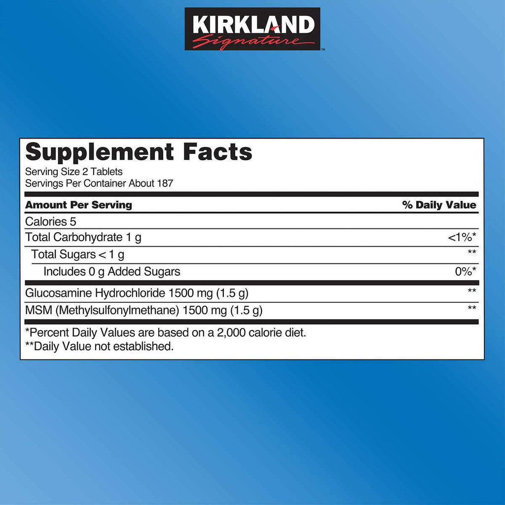 Glucosamine with MSM 375 Tablets 5 Pack H8574