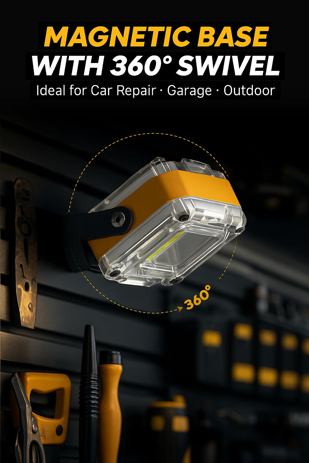 2 Pack Rechargeable LED Work Light C429602