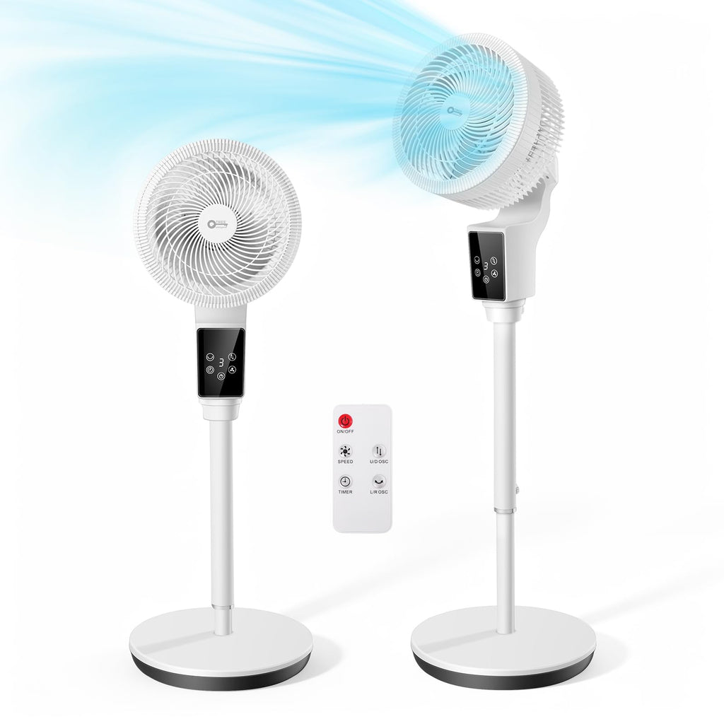 Oscillating Fan, 360° Air Circulator Pedestal Fan, 43.3” Adjustable Height R9667
