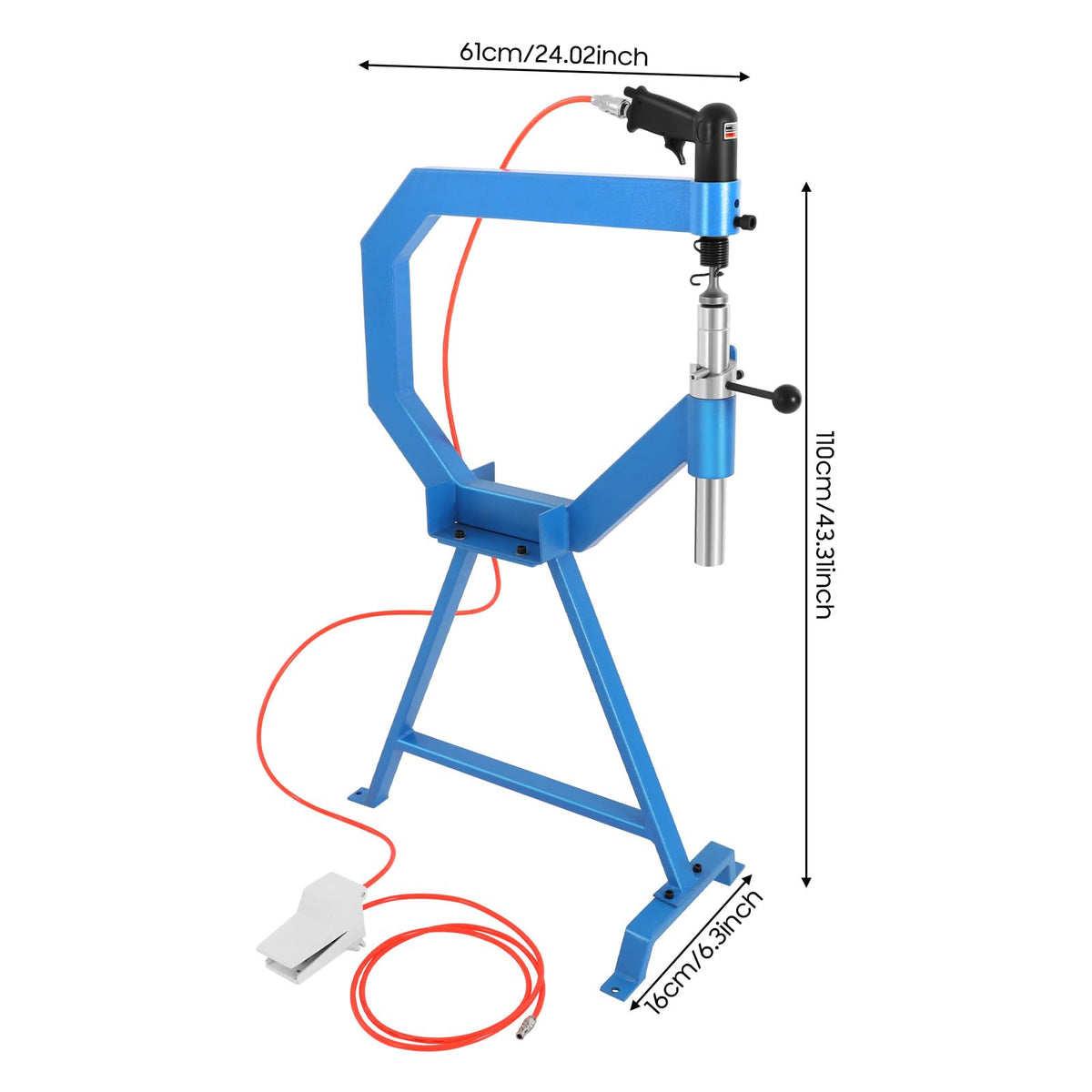 Pneumatic Planishing Hammer with Foot Pedal & Steel Stand D4560