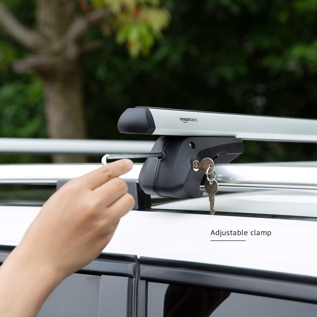 Black/Silver Cross Rail Roof Rack, 52 inches, Pack of 2 D6079