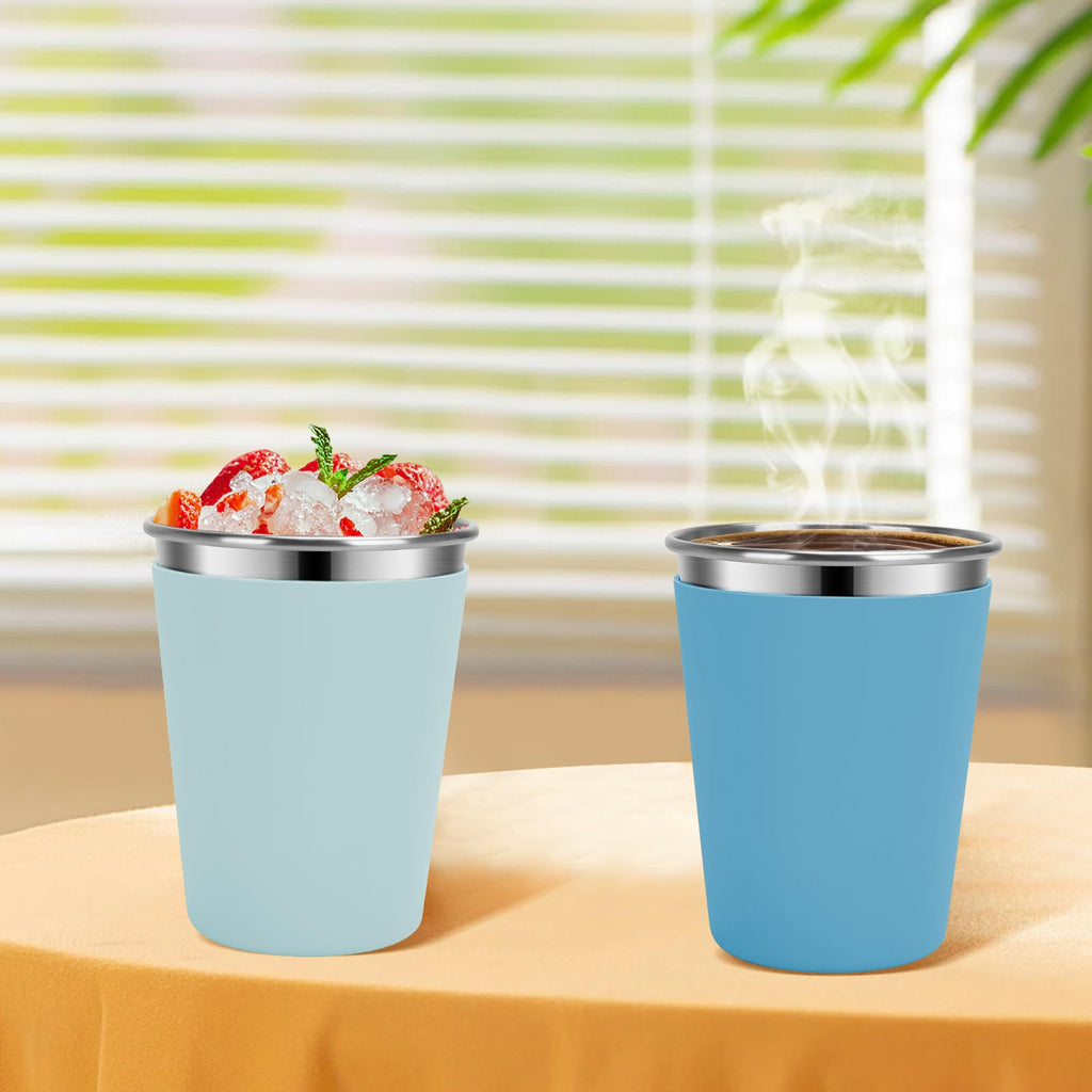 Stainless Steel Kids Cups with Lids, 12oz Spill Proof, 2 Pack C49040