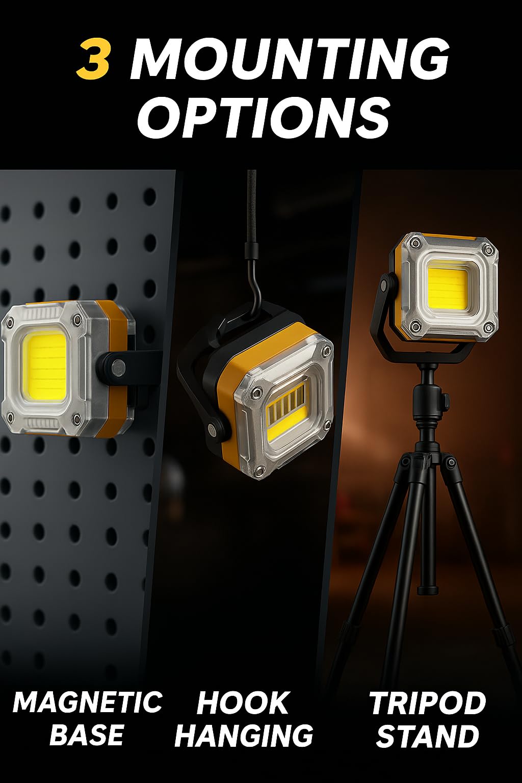 2 Pack Rechargeable LED Work Light C429602