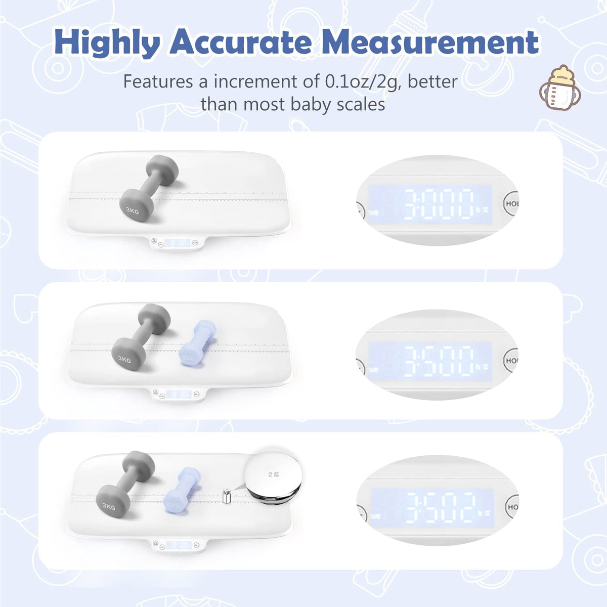 66lb Digital Baby and Pet Scale with Hold Function F302339