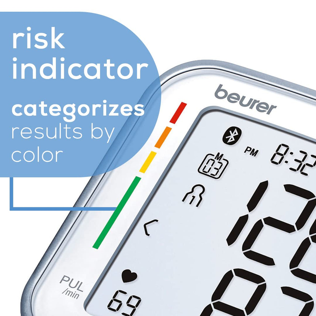 Bluetooth Automatic Wrist Blood Pressure Monitor with Large LCD Display A959003