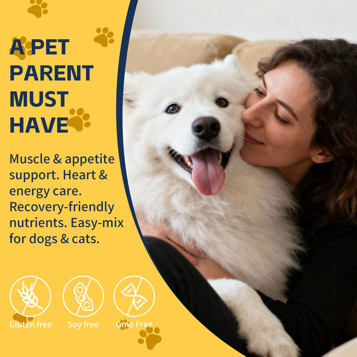 Dog Weight Gainer Pet Supplement with Vitamins & Minerals Chicken Flavor A788