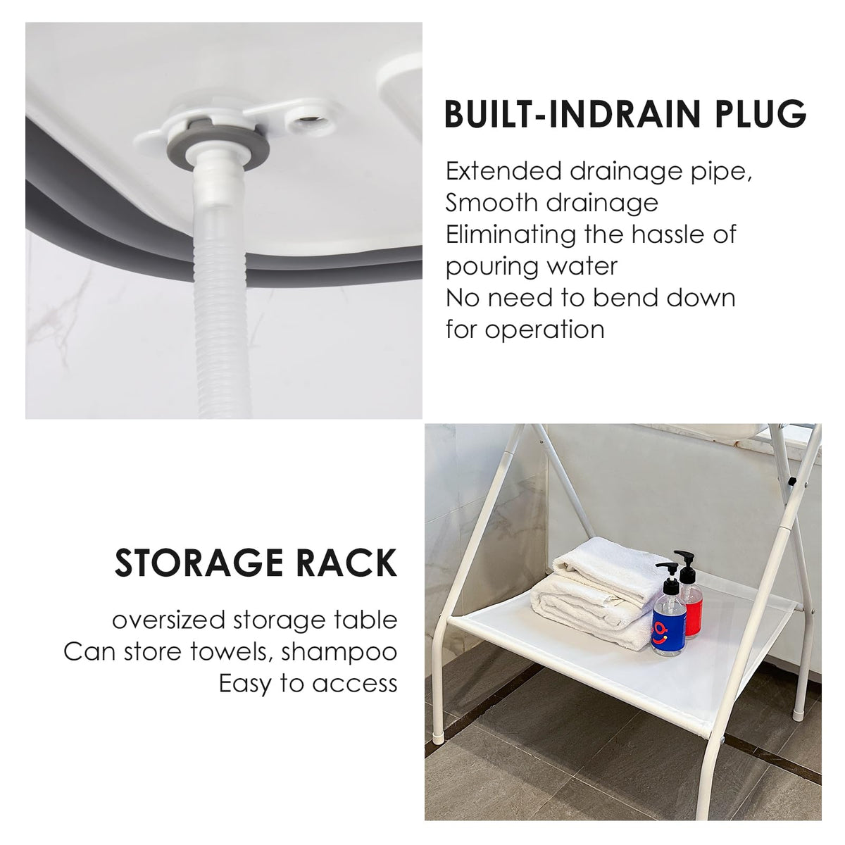 2 in 1 Collapsible Portable Dog Bath Tub V74887