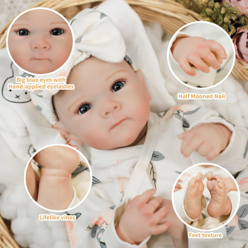 20 Inch Soft Vinyl Poseable Reborn Baby Dolls V824408