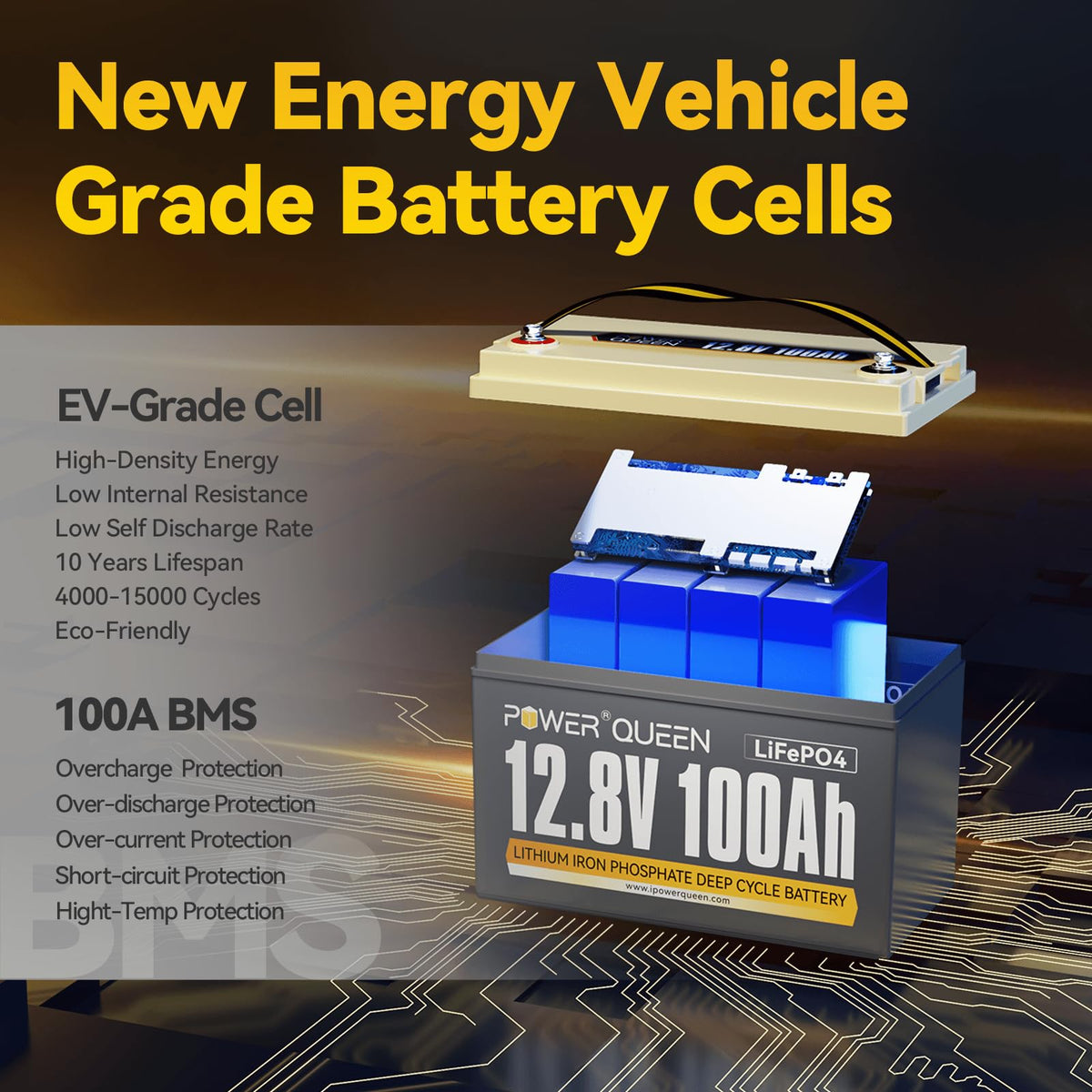 12V 100Ah Group 31 LiFePO4 Battery V708694