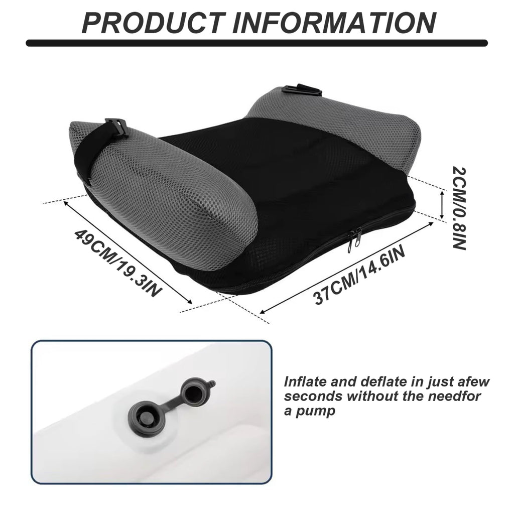 Inflatable Backless Booster Seat with Buckle & Carry Bag X89290