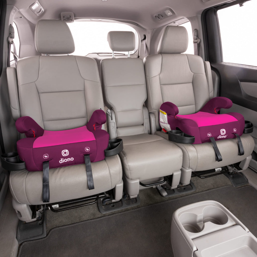 Backless Belt-Positioning Booster Car Seat, 1 Pink & 1 Blue, 40-120 lbs T73702