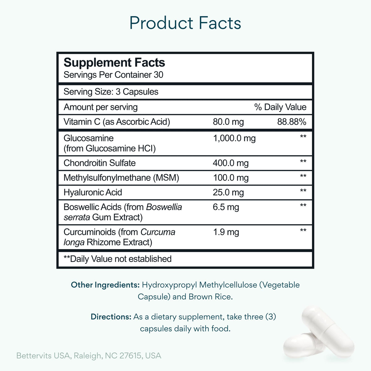 Glucosamine Chondroitin MSM Joint Complex 90 Ct A870