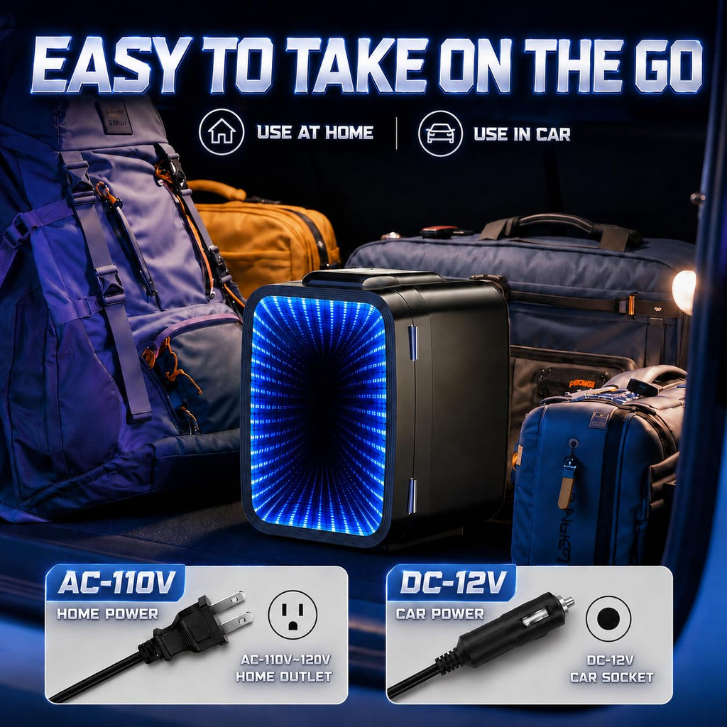 Mini Fridge with 7 Gaming Lights Modes S920