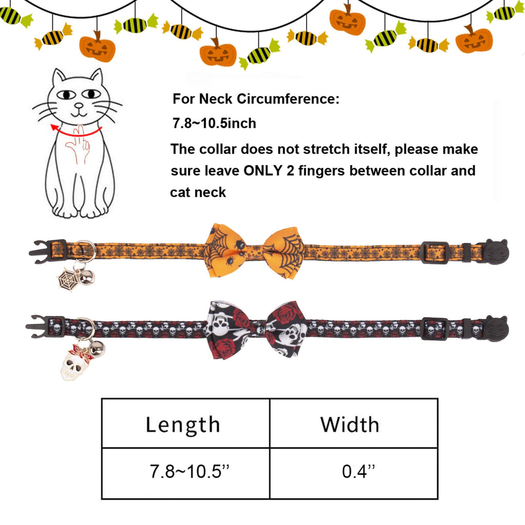 Halloween Cat Collar with Bow Bell A7271
