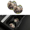 Black Drink Coasters with Metal Holder Set of 2 J66572