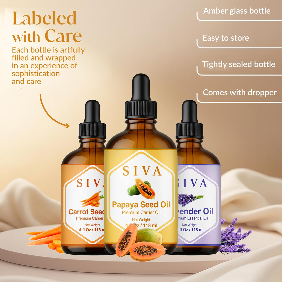 Glass Bottles with Droppers 4 Fl oz J9771
