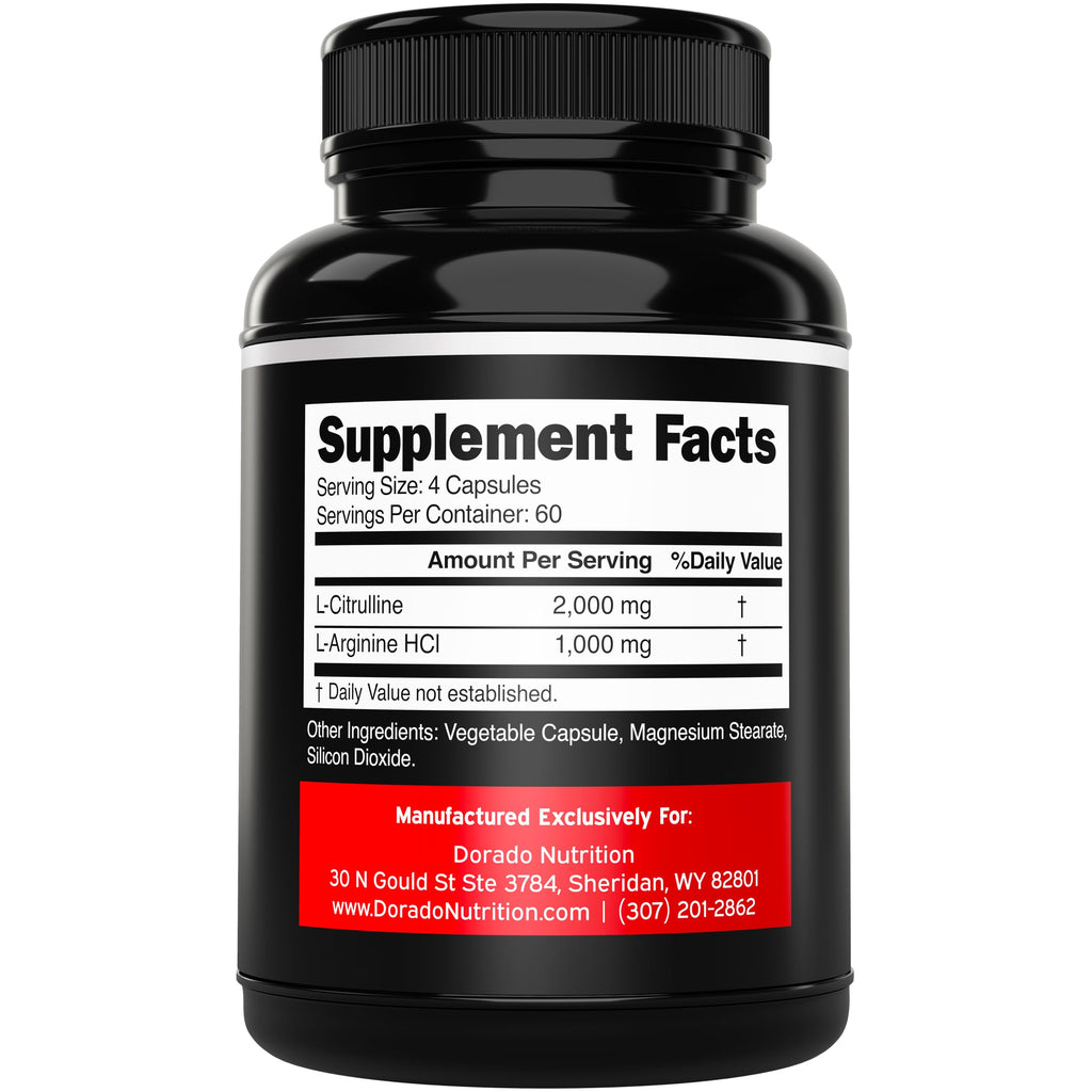 L Arginine L Citrulline 3000mg 240 Capsules N335051