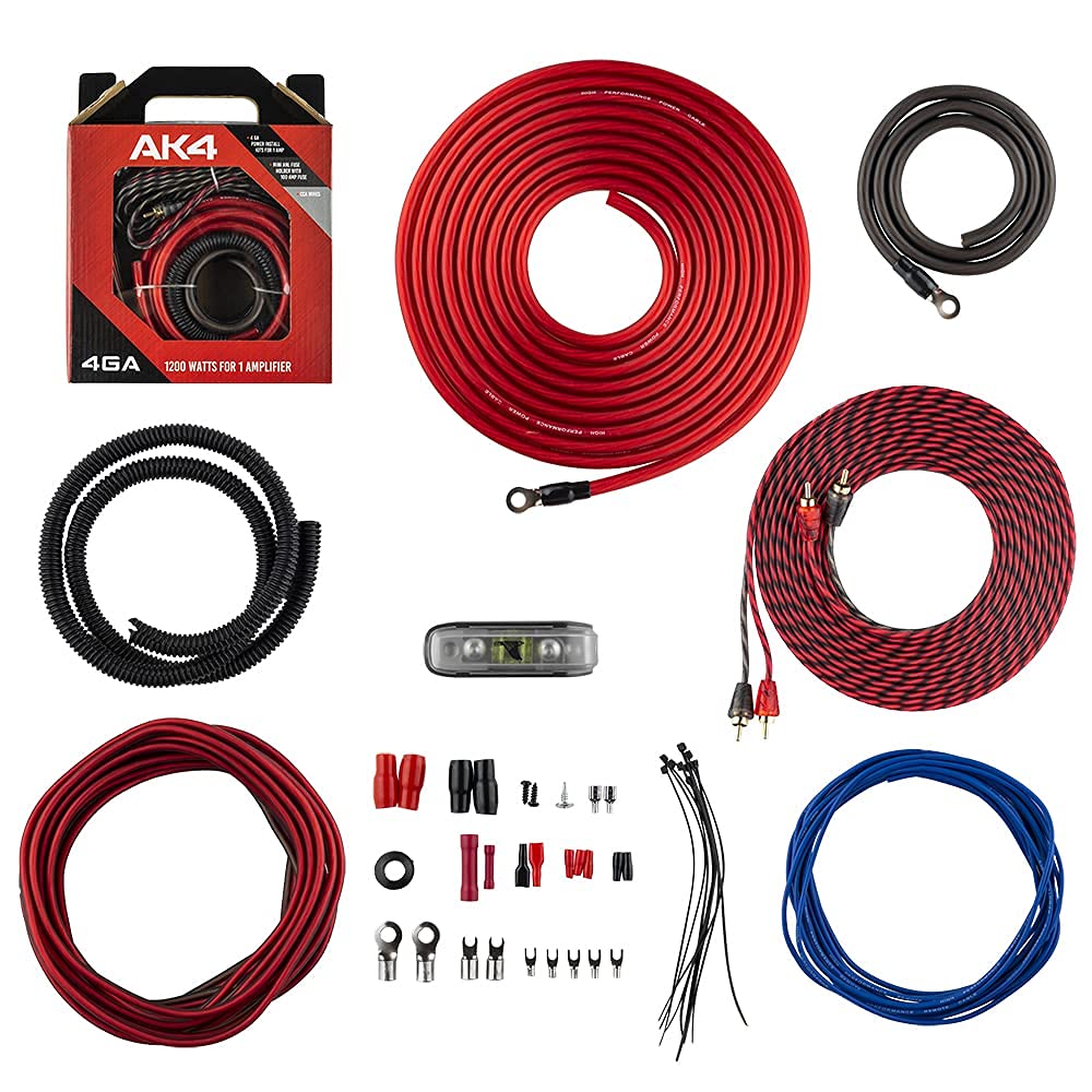 4 Gauge CCA Amplifier Installation Wiring Kit E880