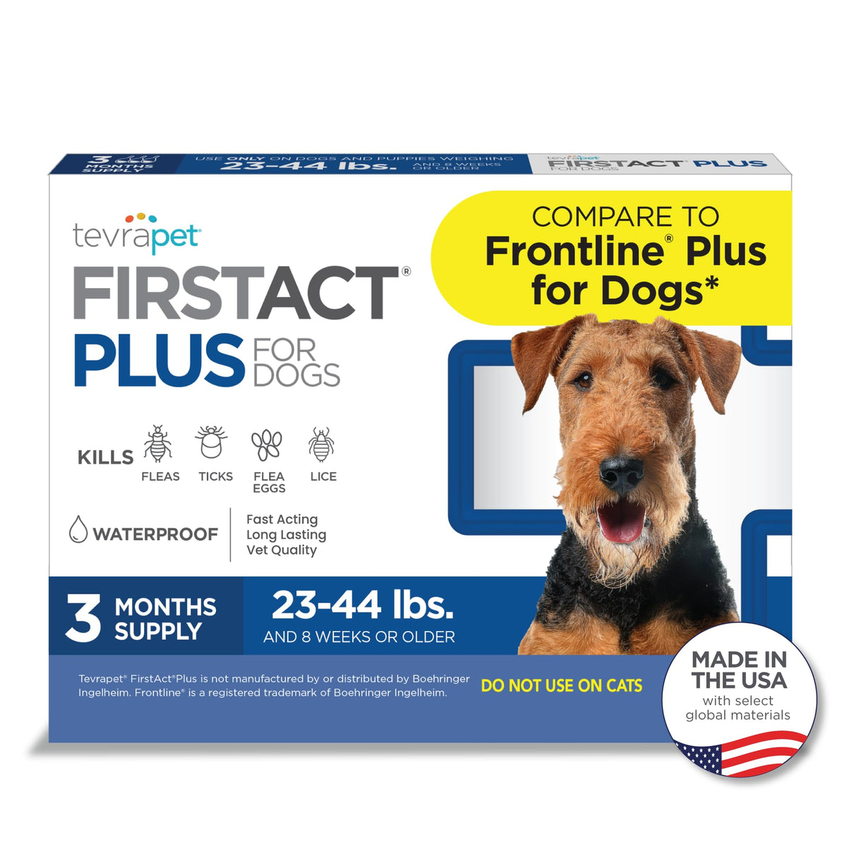 Flea and Tick Prevention for Dogs 23-44 lbs 3 Month Supply Q902