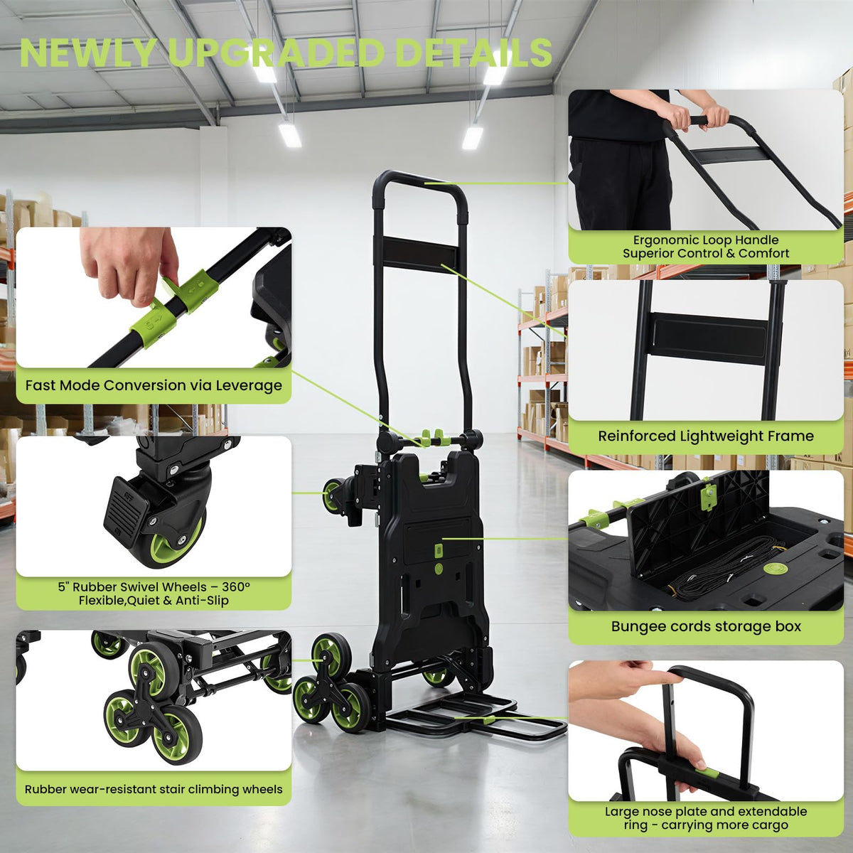 3 in 1 Convertible Folding Hand Truck with Brakes J25101