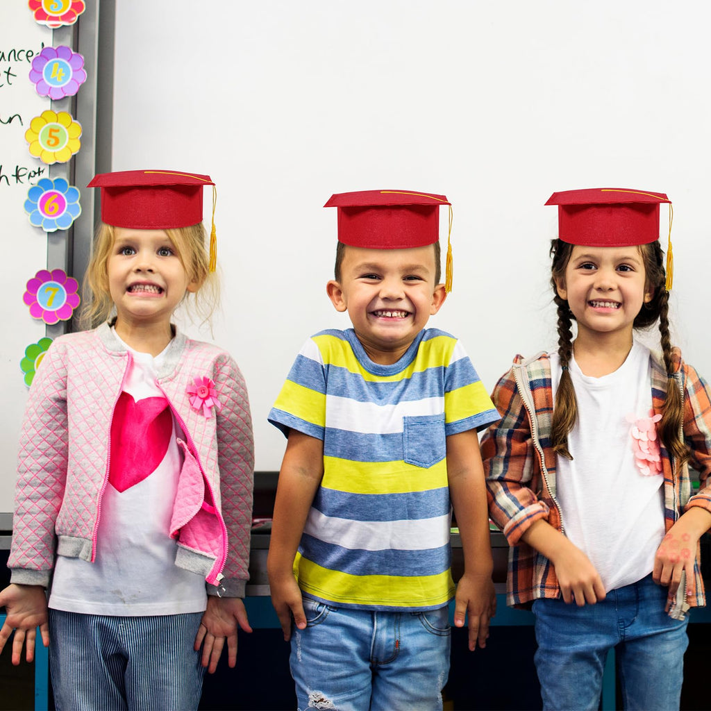 30 Pcs Child Size Felt Graduation Caps G99950