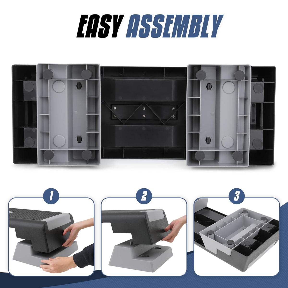 Aerobics Stepper Platform with Stackable Risers P13052
