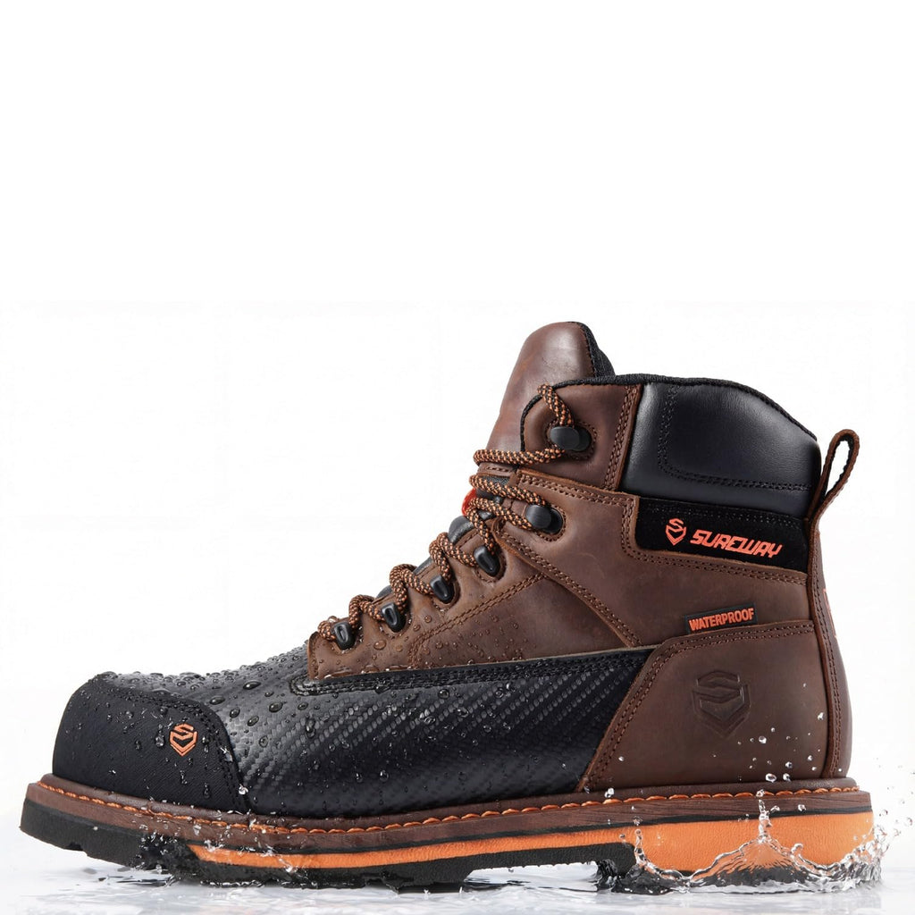 6in Waterproof Leather Work Boots D582