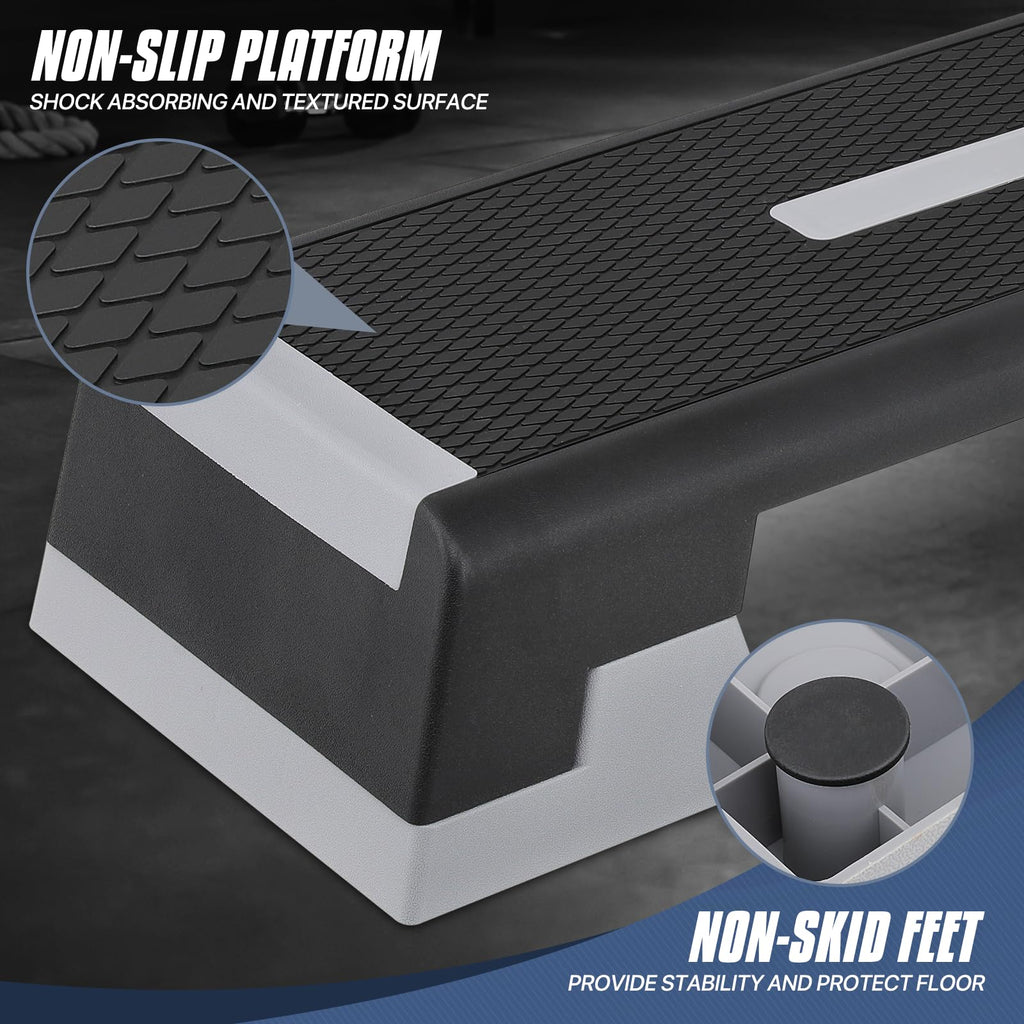 Aerobics Stepper Platform with Stackable Risers P13052