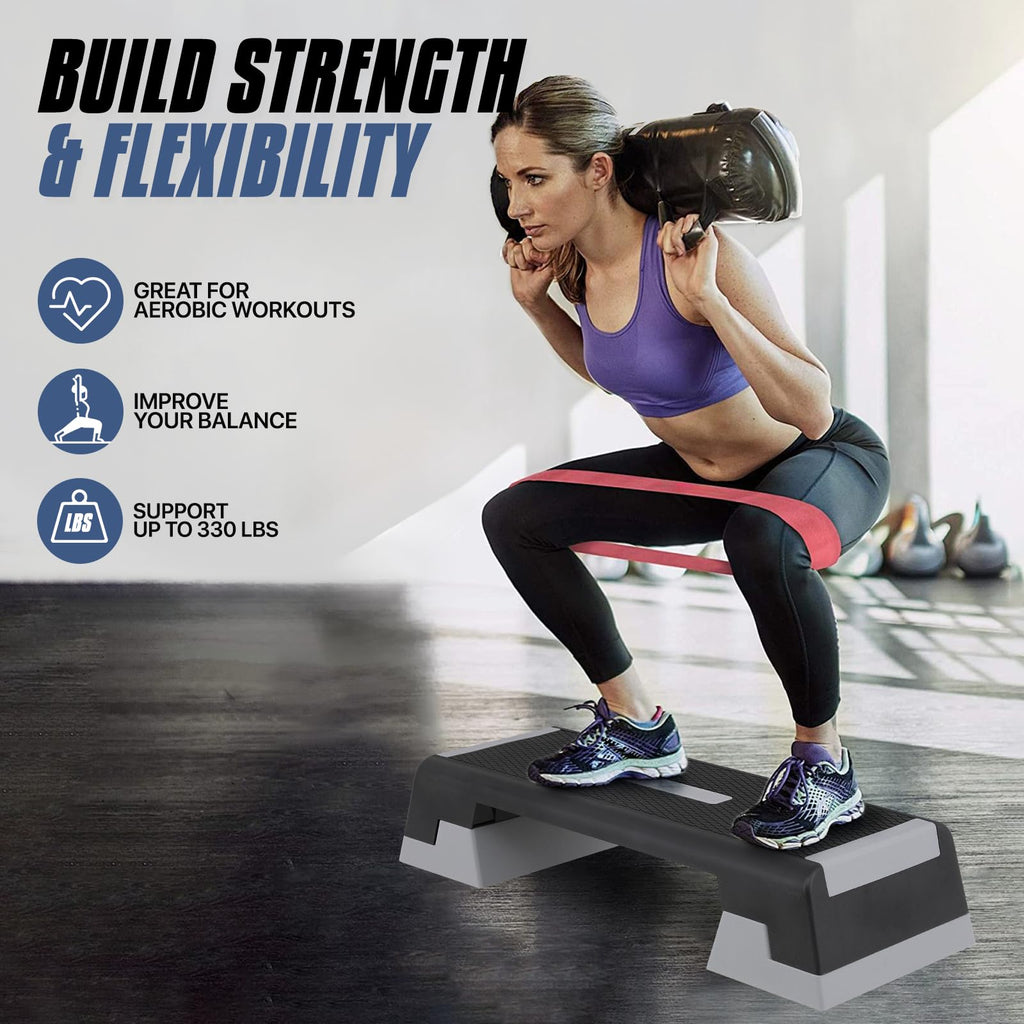 Aerobics Stepper Platform with Stackable Risers P13052