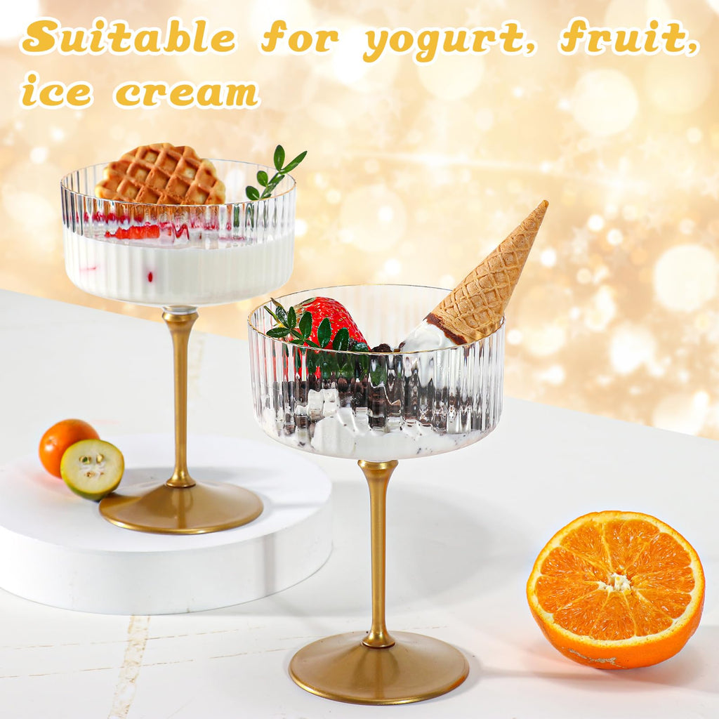 24 Pcs 9 Oz Champagne Martini Glasses Set S3487